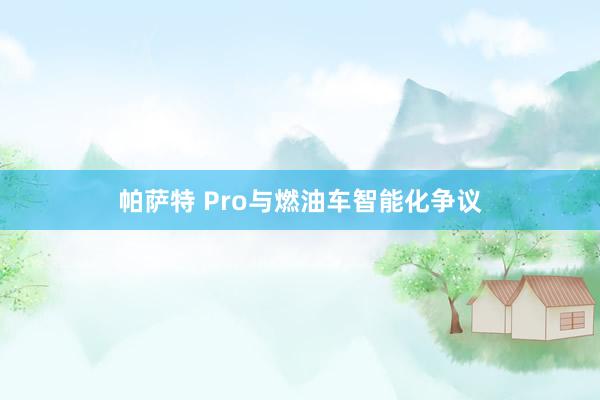 帕萨特 Pro与燃油车智能化争议