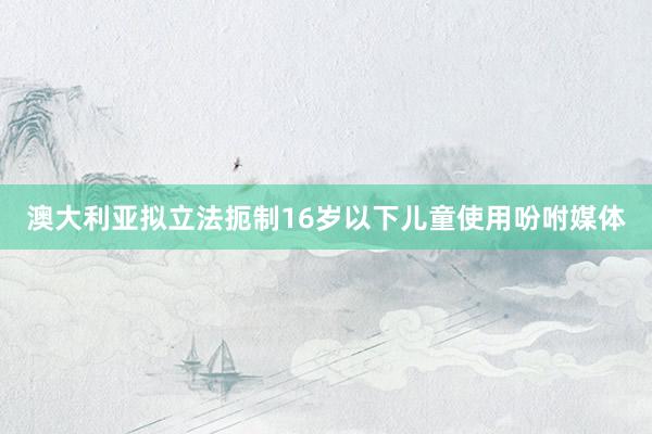 澳大利亚拟立法扼制16岁以下儿童使用吩咐媒体