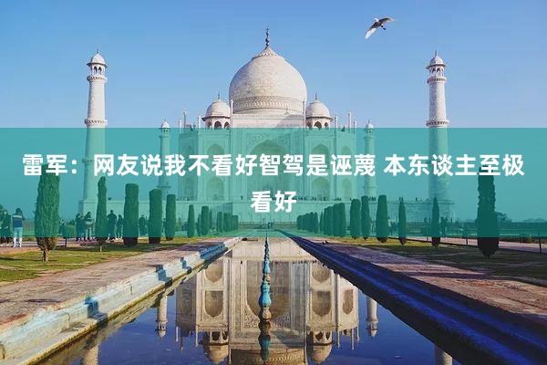 雷军：网友说我不看好智驾是诬蔑 本东谈主至极看好