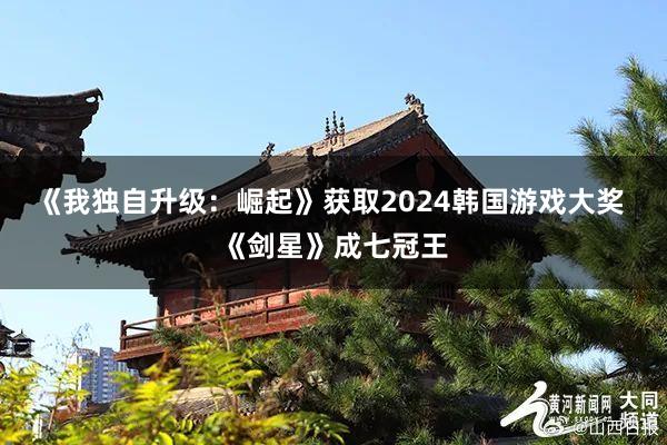《我独自升级：崛起》获取2024韩国游戏大奖 《剑星》成七冠王