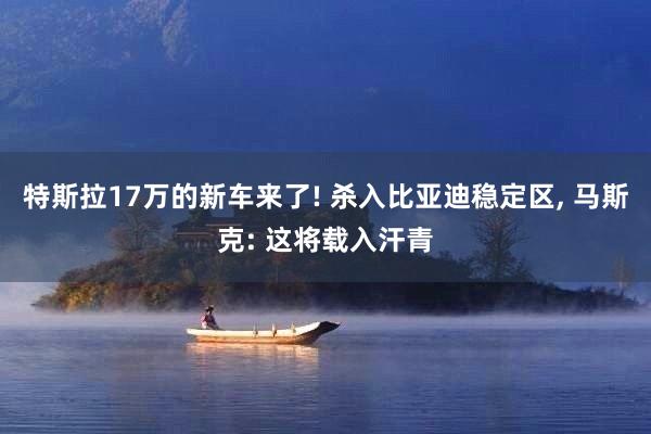 特斯拉17万的新车来了! 杀入比亚迪稳定区, 马斯克: 这将载入汗青