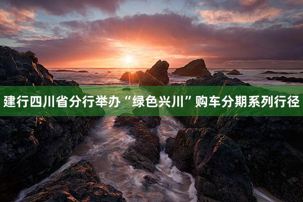 建行四川省分行举办“绿色兴川”购车分期系列行径